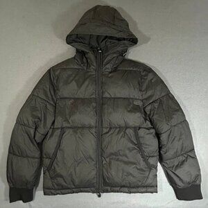 Express Water Resistant Puffer Utility Winter Black Jacket Size M